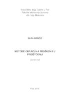 prikaz prve stranice dokumenta Metode obračuna troškova u proizvodnji