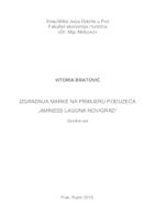 prikaz prve stranice dokumenta Izgradnja marke na primjeru poduzeća "Aminess Laguna Novigrad"