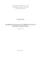 prikaz prve stranice dokumenta Uvođenje eura kao službene valute u Republici Hrvatskoj