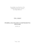 prikaz prve stranice dokumenta Promišljanja mladih o gospodarstvu hrvatske