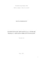 prikaz prve stranice dokumenta Kompetencije odgojitelja u uporabi medija u odgojno-obrazovnom radu