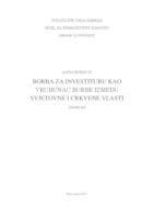 prikaz prve stranice dokumenta Borba za investituru kao vrhunac borbe između svjetovne i crkvene vlasti