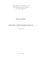 prikaz prve stranice dokumenta Religija u hrvatskom društvu