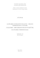 prikaz prve stranice dokumenta Kontrastivni rječnik talijansko-hrvatski: kulinarska terminologija / Glossario contrastivo italiano-croato: la terminologia culinaria