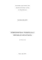 prikaz prve stranice dokumenta Demografska tranzicija u Republici Hrvatskoj