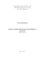 prikaz prve stranice dokumenta Značaj bihevioralne ekonomije u svijetu