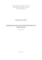 prikaz prve stranice dokumenta Odabrana obilježja poduzetništva u Hrvatskoj