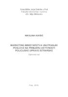 prikaz prve stranice dokumenta Marketing Ministarstva unutarnjih poslova na primjeru aktivnosti Policijske uprave istarske