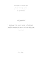 prikaz prve stranice dokumenta Brownfield investicije u turizmu - transformacija industrijske baštine