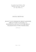 prikaz prve stranice dokumenta Mogućnosti primjene međunarodnih obrazovnih standarda za profesionalne računovođe (IES) u velikim poslovnim subjektima