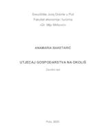 prikaz prve stranice dokumenta Utjecaj gospodarstva na okoliš