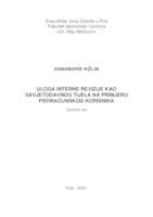 prikaz prve stranice dokumenta Uloga interne revizije kao savjetodavnog tijela na primjeru proračunskog korisnika