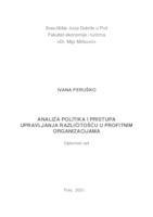 prikaz prve stranice dokumenta Analiza politika i pristupa upravljanja različitošću u profitnim organizacijama