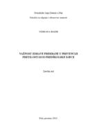 prikaz prve stranice dokumenta Važnost pravilne prehrane u prevenciji pretilosti kod predškolske djece