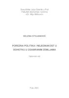 prikaz prve stranice dokumenta Porezna politika i nejednakost u dohotku u odabranim zemljama