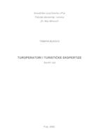 prikaz prve stranice dokumenta Turoperateri i turističke ekspertize