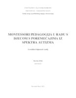 prikaz prve stranice dokumenta Montessori pedagogija u radu s djecom s poremećajima iz spektra autizma