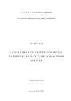 prikaz prve stranice dokumenta ULOGA ETIKE U PROCESU PREGOVARANJA NA PRIMJERU RAZLIČITIH ORGANIZACIJSKIH KULTURA