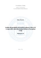prikaz prve stranice dokumenta Analiza finacijskih pokazatelja poduzeća Pliva d.d. u usporedbi s glavnim konkurentima u Europskoj uniji