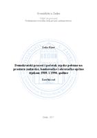 prikaz prve stranice dokumenta Demokratski procesi i početak srpske pobune na prostoru zadarske, benkovačke i obrovačke općine tijekom 1989. i 1990. godine