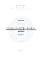 prikaz prve stranice dokumenta Uvjerenja o matematici i ciljne orijentacije kao odrednice ispitnih emocija i školskog postignuća u matematici