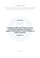 prikaz prve stranice dokumenta Primijenjeno oblikovanje i dizajn kao poticaj kreativnosti u primarnom obrazovanju