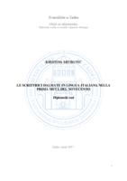 prikaz prve stranice dokumenta Le scrittrici dalmate in lingua italiana nella prima metà del Novecento 