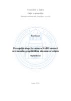 prikaz prve stranice dokumenta Percepcija uloge Hrvatske u NATO savezu i suvremenim geopolitičkimm odnosima u svijetu