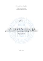 prikaz prve stranice dokumenta Analiza stanja i prijedlog modela upravljanja prometom u mirovanju na području grada Šibenika