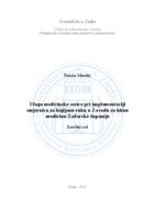 prikaz prve stranice dokumenta Uloga medicinske sestre pri implementaciji smjernica za higijenu ruku u Zavodu za hitnu medicinu Zadarske županije 