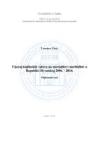 prikaz prve stranice dokumenta Utjecaj toplinskih valova na mortalitet i morbiditet u Republici Hrvatskoj 2006.-2016.