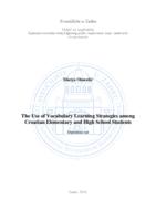 prikaz prve stranice dokumenta The Use of Vocabulary Learning Strategies among Croatian Elementary and High School Students