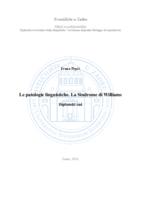 prikaz prve stranice dokumenta Le patologie linguistiche. La Sindrome di Williams