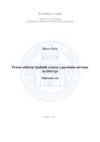 prikaz prve stranice dokumenta Proces selekcije ljudskih resursa s posebnim osvrtom na intervju