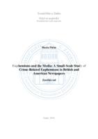 prikaz prve stranice dokumenta Euphemisms and the Media: A Small-Scale Study of Crime-Related Euphemisms in British and American Newspapers