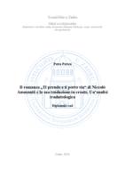 prikaz prve stranice dokumenta Il romanzo „Ti prendo e ti porto via“ di Niccolò Ammaniti e la sua traduzione in croato. Un’analisi traduttologica