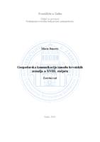 prikaz prve stranice dokumenta Gospodarska komunikacija između hrvatskih zemalja u XVIII. stoljeću