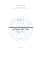 prikaz prve stranice dokumenta I contributi letterari nel periodico zaratino «La Palestra» (1878 – 1882)