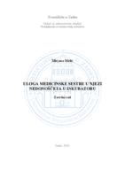 prikaz prve stranice dokumenta Uloga medicinske sestre u njezi nedonoščeta u inkubatoru