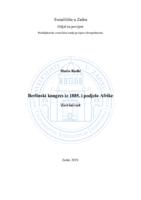 prikaz prve stranice dokumenta Berlinski kongres iz 1885. i podjela Afrike