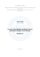 prikaz prve stranice dokumenta Les mots culturellement spécifiques dans le dictionnaire bilingue croato-français