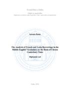 prikaz prve stranice dokumenta The Analysis of French and Latin Borrowings in the Middle English Vocabulary on the Basis of Chosen Canterbury Tales