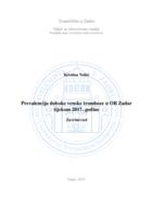 prikaz prve stranice dokumenta Prevalencija duboke venske tromboze u OB Zadar tijekom 2017. godine