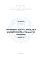 prikaz prve stranice dokumenta Analyse stylistique des éléments discursifs dans la nouvelle « Le mystère par exellence » dʼAmélie Nothomb avec un accent sur la traduction des locutions figées