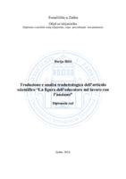 prikaz prve stranice dokumenta Traduzione e analisi traduttologica dell’articolo scientifico “La figura dell’educatore nel lavoro con l’anziano”