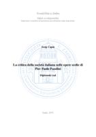 prikaz prve stranice dokumenta La critica della società italiana nelle opere scelte di Pier Paolo Pasolini