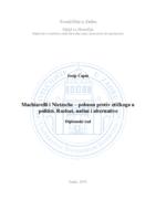 prikaz prve stranice dokumenta Machiavelli i Nietzsche – pobuna protiv etičkoga u politici. Razlozi, načini i alternative