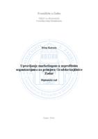 prikaz prve stranice dokumenta Upravljanje marketingom u neprofitnim organizacijama na primjeru Gradske knjižnice Zadar