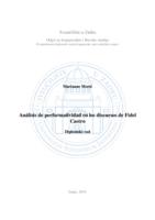 prikaz prve stranice dokumenta Análisis de performatividad en los discursos de Fidel Castro