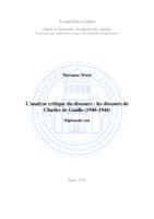 prikaz prve stranice dokumenta L'analyse critique du discours : les discours de Charles de Gaulle (1940-1944)